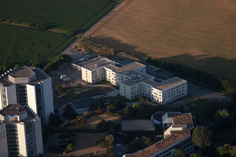 District Oggersheim in Ludwigshafen am Rhein in the state Rhineland-Palatinate, Germany seen from above