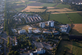 Aerial photograpy of District Oggersheim in Ludwigshafen am Rhein in the state Rhineland-Palatinate, Germany