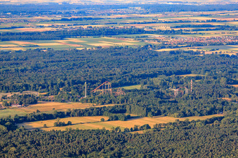 Aerial photograpy of Holiday Park early morning in Haßloch in the state Rhineland-Palatinate, Germany
