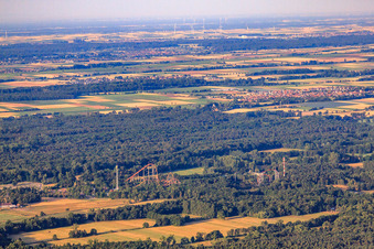 Oblique view of Holiday Park early morning in Haßloch in the state Rhineland-Palatinate, Germany