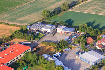 Aerial view of Roof Concept 2000 GmbH in Zeiskam in the state Rhineland-Palatinate, Germany