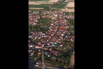 Street - road guidance of Hauptstrasse in Ottersheim bei Landau in the state Rhineland-Palatinate, Germany