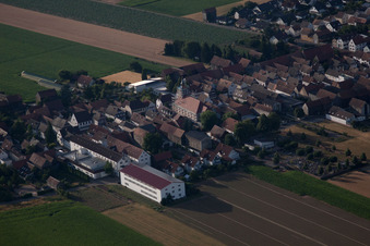 District Hayna in Herxheim bei Landau in the state Rhineland-Palatinate, Germany viewn from the air