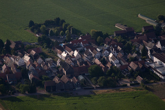 Drone recording of District Hayna in Herxheim bei Landau in the state Rhineland-Palatinate, Germany