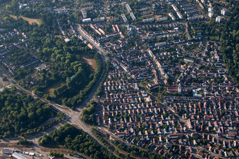 District Daxlanden in Karlsruhe in the state Baden-Wuerttemberg, Germany out of the air