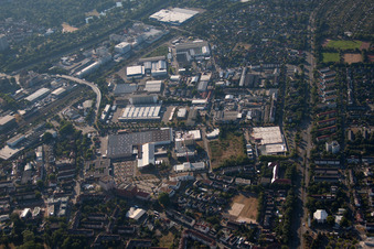 Aerial photograpy of Pulverhausstr in the district Grünwinkel in Karlsruhe in the state Baden-Wuerttemberg, Germany