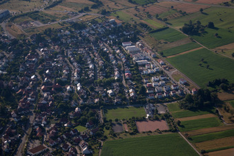 Bird's eye view of District Palmbach in Karlsruhe in the state Baden-Wuerttemberg, Germany