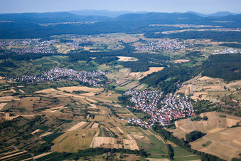 Aerial view of District Weiler in Keltern in the state Baden-Wuerttemberg, Germany