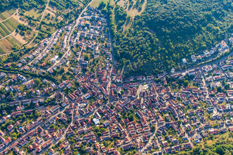 Aerial view of District Dietlingen in Keltern in the state Baden-Wuerttemberg, Germany