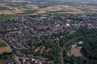 Aerial photograpy of District Höfingen in Leonberg in the state Baden-Wuerttemberg, Germany