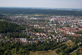 Bird's eye view of Leonberg in the state Baden-Wuerttemberg, Germany