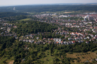 Drone recording of Leonberg in the state Baden-Wuerttemberg, Germany