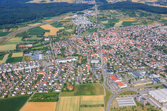 Leonberger Street in Rutesheim in the state Baden-Wuerttemberg, Germany