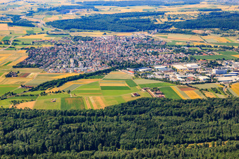 City overview from the north in Renningen in the state Baden-Wuerttemberg, Germany