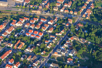 Railroad station in Bellheim in the state Rhineland-Palatinate, Germany