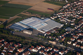 Kardex Remstar Produktion Deutschland GmbH factory premises Kardex-Platz in Bellheim in the state Rhineland-Palatinate, Germany from above