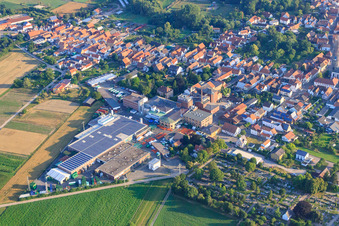 Drone recording of BELLHEIMER BREWERY - PARK & Bellheimer Breweries GmbH & Co. KG in Bellheim in the state Rhineland-Palatinate, Germany