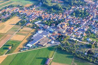 BELLHEIMER BREWERY - PARK & Bellheimer Breweries GmbH & Co. KG in Bellheim in the state Rhineland-Palatinate, Germany from the drone perspective