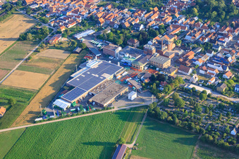 BELLHEIMER BREWERY - PARK & Bellheimer Breweries GmbH & Co. KG in Bellheim in the state Rhineland-Palatinate, Germany from a drone