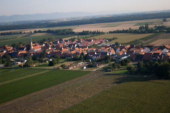 Erlenbach bei Kandel in the state Rhineland-Palatinate, Germany viewn from the air