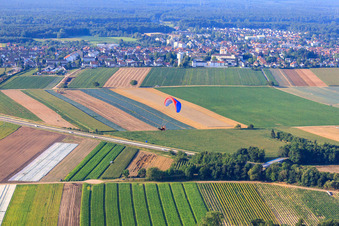Aerial photograpy of At the water tower from the north in Kandel in the state Rhineland-Palatinate, Germany