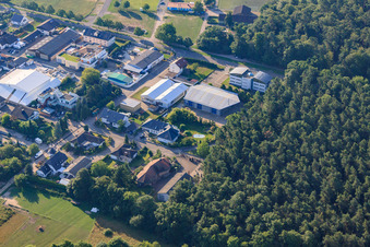 Aerial photograpy of Schuschu Roof and Wall GmbH in Rheinzabern in the state Rhineland-Palatinate, Germany