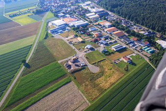 Aerial view of Gereutäcker in Hatzenbühl in the state Rhineland-Palatinate, Germany