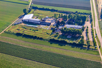 Bird's eye view of Southern Palatinate Football Golf Park at Adamshof Kandel in Kandel in the state Rhineland-Palatinate, Germany