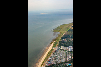 Aerial photograpy of District Sahlenburg in Cuxhaven in the state Lower Saxony, Germany