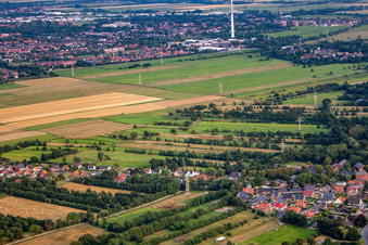 Aerial view of District Döse in Cuxhaven in the state Lower Saxony, Germany