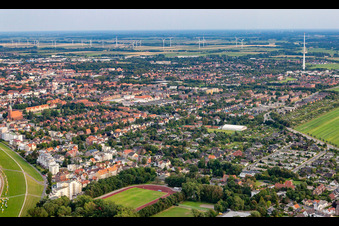 Aerial view of From the northwest in the district Döse in Cuxhaven in the state Lower Saxony, Germany