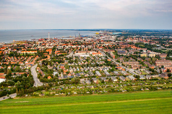 Aerial photograpy of Feldweg and Haydnstr in the district Döse in Cuxhaven in the state Lower Saxony, Germany