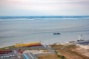 Aerial view of Cuxhaven in the state Lower Saxony, Germany