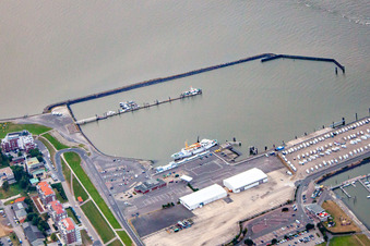 Ferry port and yacht club eV in Cuxhaven in the state Lower Saxony, Germany