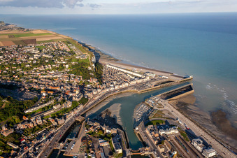 The front port in the district Basse Ville in Le Tréport in the state Seine-Maritime, France