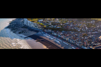 Panorama in Mers-les-Bains in the state Somme, France