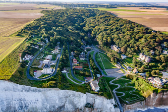 Aerial photograpy of Cise Cliff in Ault in the state Somme, France