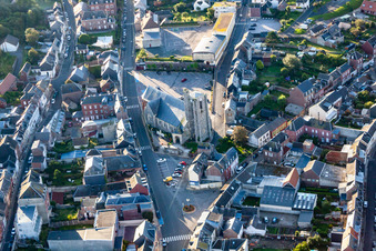 Bird's eye view of Ault in the state Somme, France