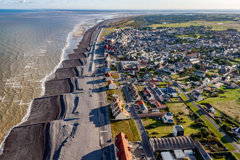 Aerial photograpy of Cayeux-sur-Mer in the state Somme, France