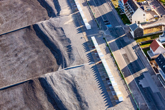 Oblique view of Cayeux-sur-Mer in the state Somme, France