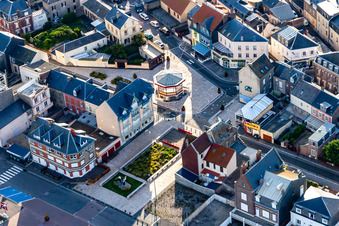 Cayeux-sur-Mer in the state Somme, France viewn from the air