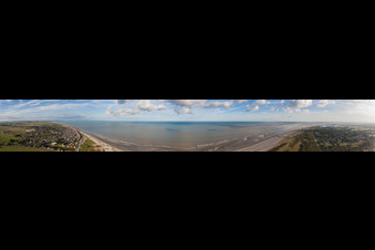 Panorama in Cayeux-sur-Mer in the state Somme, France