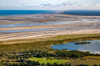 Oblique view of Cayeux-sur-Mer in the state Somme, France