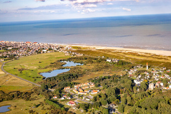 Cayeux-sur-Mer in the state Somme, France from the plane
