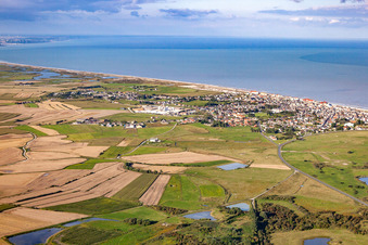 Bird's eye view of Cayeux-sur-Mer in the state Somme, France