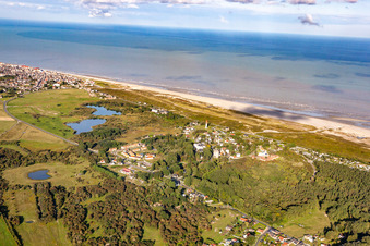 Cayeux-sur-Mer in the state Somme, France viewn from the air