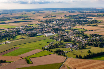 Aerial view of Friville-Escarbotin in the state Somme, France
