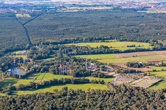 Holiday Park in Haßloch in the state Rhineland-Palatinate, Germany from the drone perspective