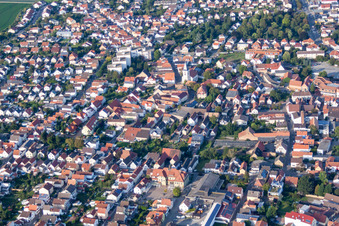 Bird's eye view of Mutterstadt in the state Rhineland-Palatinate, Germany