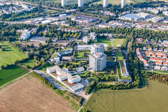 Aerial view of BG Accident Clinic in the district Oggersheim in Ludwigshafen am Rhein in the state Rhineland-Palatinate, Germany